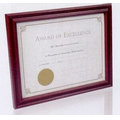 Hardwood Certificate Frame w/ Cherry Stained Finish